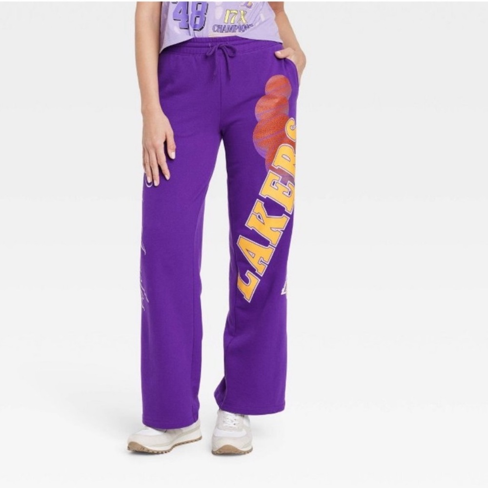 NBA LA Lakers Wide Leg Graphic Sweatpants